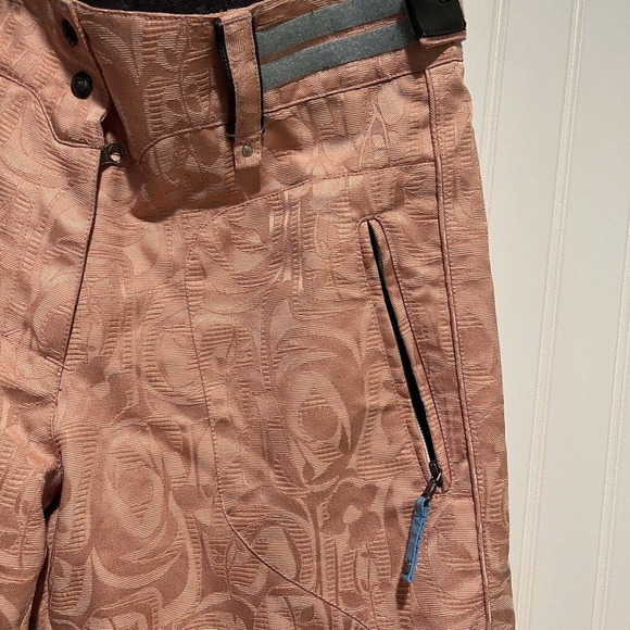 Scott Peach Embossed Snowboard Snow Pants Womens Medium - Picture 3 of 9